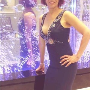 Purple formal dress with flare sparkling design!